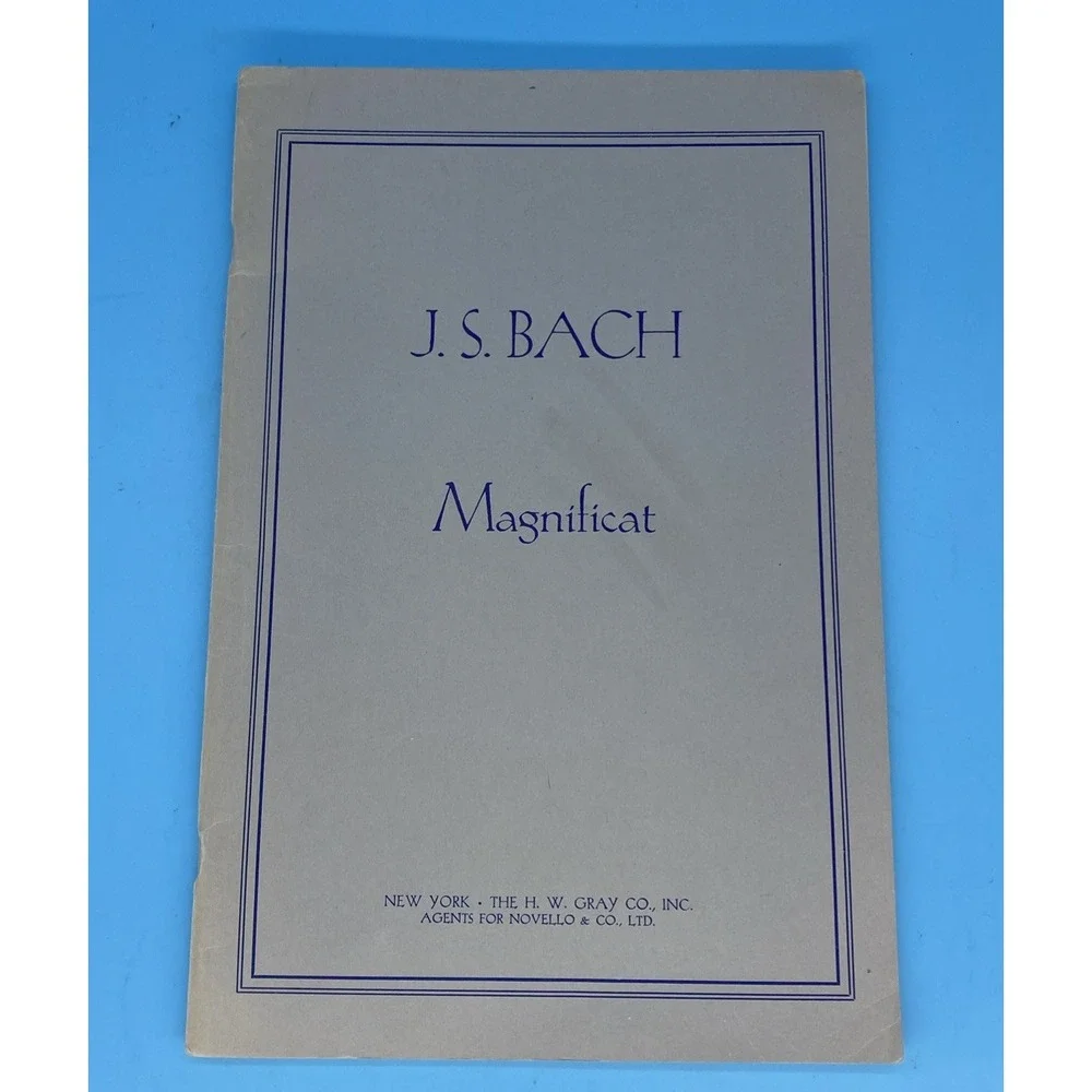 VintageJ.S. Bach Magnificat in D Vocal Score Troutbeck Organ H.W. Gray 1950s